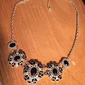 Black/Gold Tone Statement Necklace